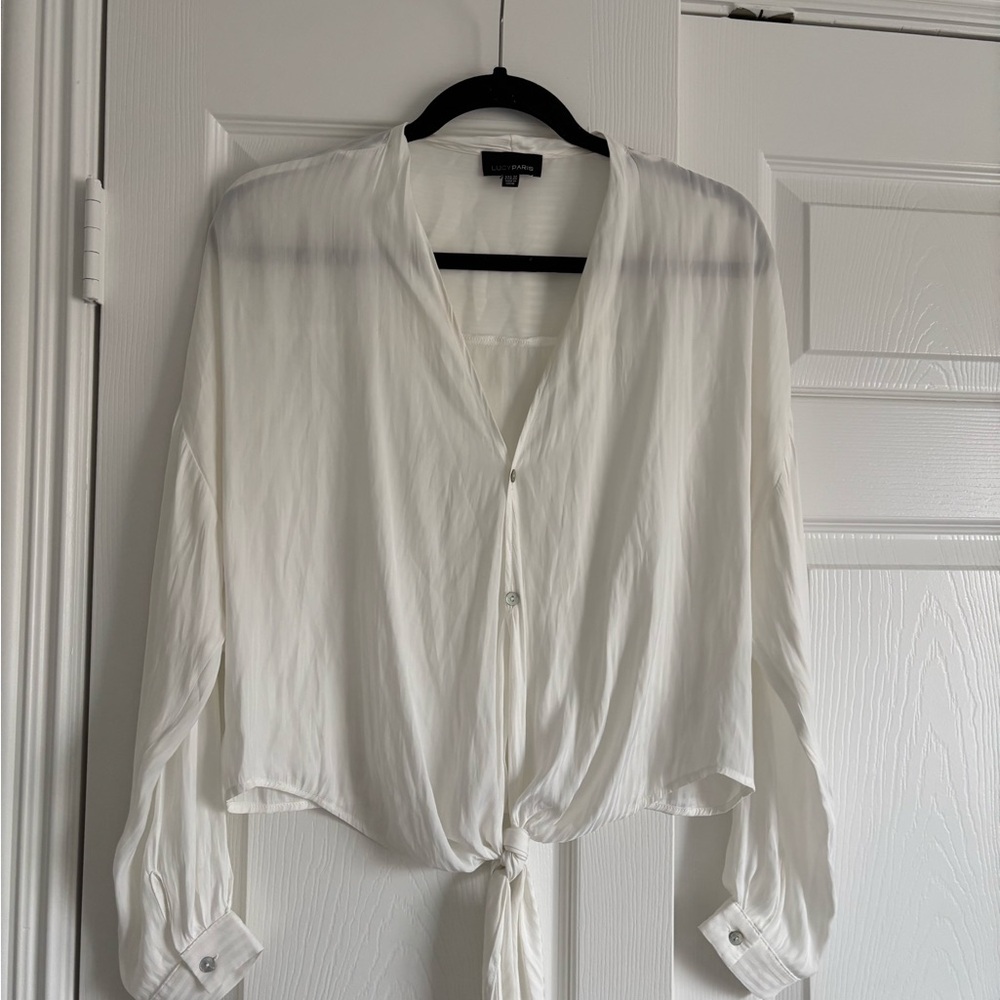 White Button-Up Women's Top